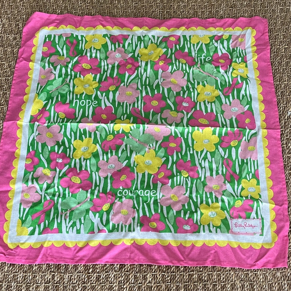 Lilly Pulitzer Breast Cancer Awareness Scarf